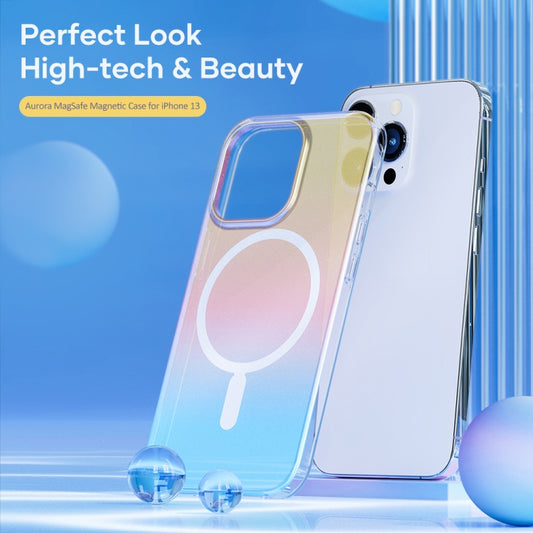 For iPhone 13 Pro ROCK Magnetic Aurora TPU + PET Protective Phone Case (Aurora Gold) - iPhone 13 Pro Cases by ROCK | Online Shopping UK | buy2fix