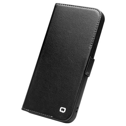 For iPhone 13 Pro QIALINO Magnetic Buckle Leather Phone Case (Black) by QIALINO