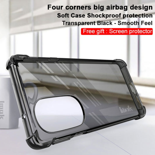 For Motorola Edge X30 imak Airbag TPU Case with Screen Protector(Transparent Black) by imak