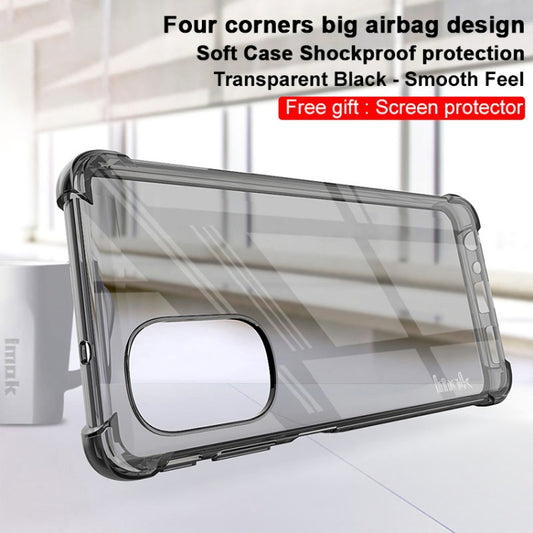 For Motorola Moto G51 5G imak Airbag TPU Case with Screen Protector(Transparent Black) by imak