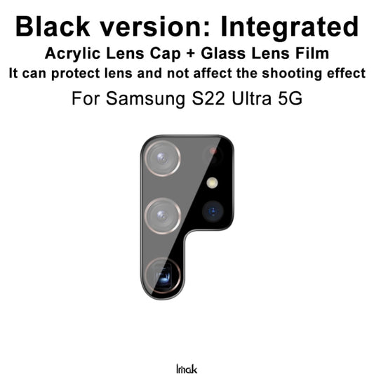 For Samsung Galaxy S22 Ultra 5G imak Integrated Rear Camera Lens Tempered Glass Film Black Version by imak