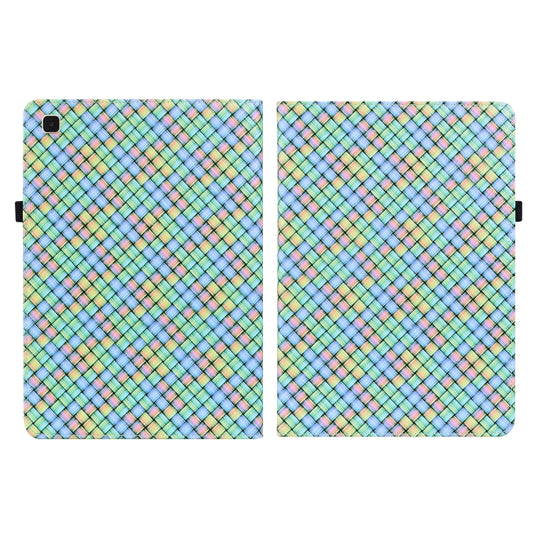 For Samsung Galaxy Tab A7 10.4 2020 Color Weave Smart Leather Tablet Case(Rainbow) by buy2fix