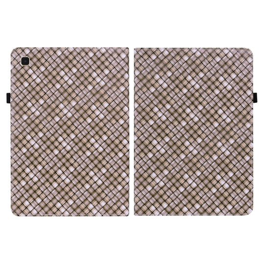For Samsung Galaxy Tab A7 10.4 2020 Color Weave Smart Leather Tablet Case(Brown) by buy2fix