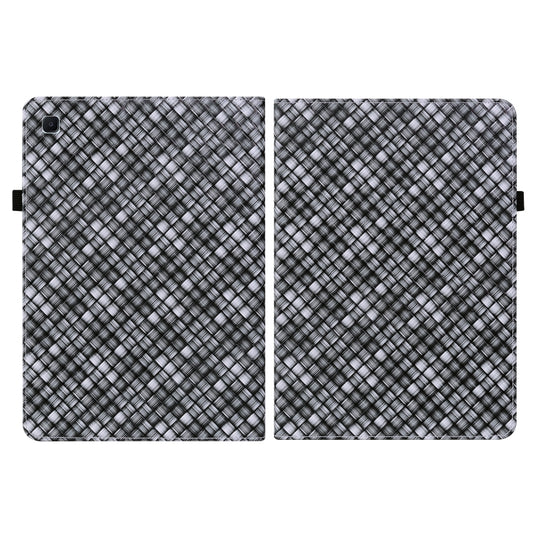 For Samsung Galaxy Tab S6 Lite Color Weave Smart Leather Tablet Case(Black) by buy2fix