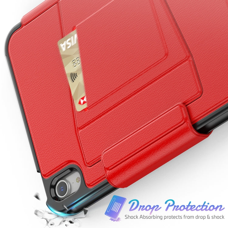 For iPad mini 6 / mini 2024 Smart B Magnetic Leather Tablet Case(Red) - iPad mini 6 Cases by buy2fix | Online Shopping UK | buy2fix