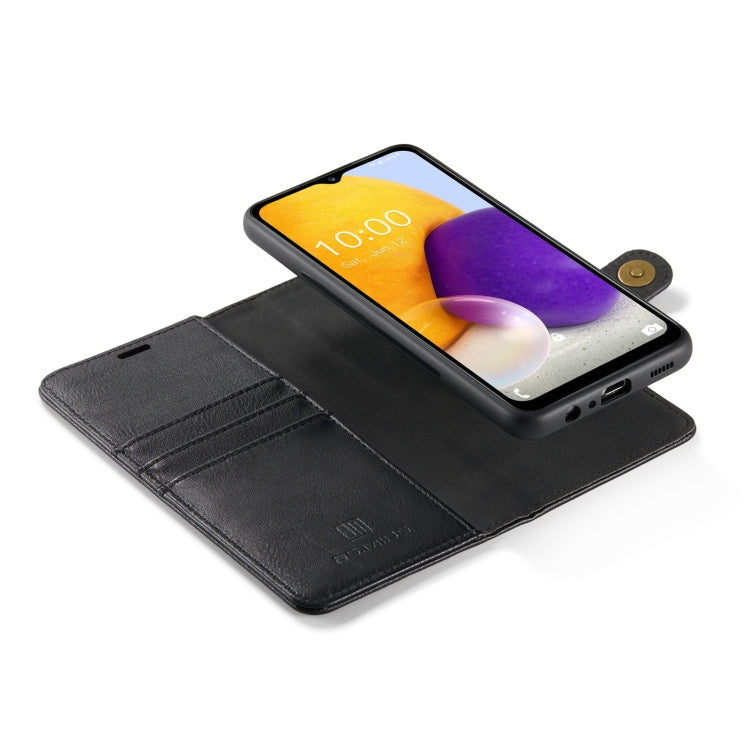 For Samsung Galaxy A13 4G DG.MING Crazy Horse Texture Detachable Magnetic Leather Phone Case(Black) by DG.MING