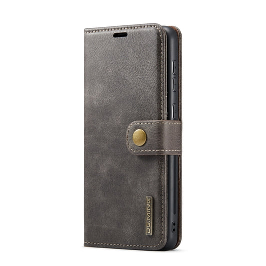For Samsung Galaxy A33 5G DG.MING Crazy Horse Texture Detachable Magnetic Leather Phone Case(Grey) by DG.MING