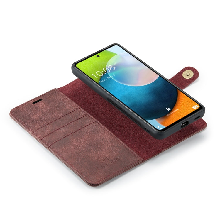 For Samsung Galaxy A53 5G DG.MING Crazy Horse Texture Detachable Magnetic Leather Phone Case(Red) by DG.MING