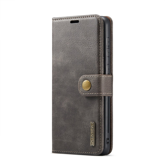 For Samsung Galaxy A73 5G DG.MING Crazy Horse Texture Detachable Magnetic Leather Phone Case(Grey) by DG.MING