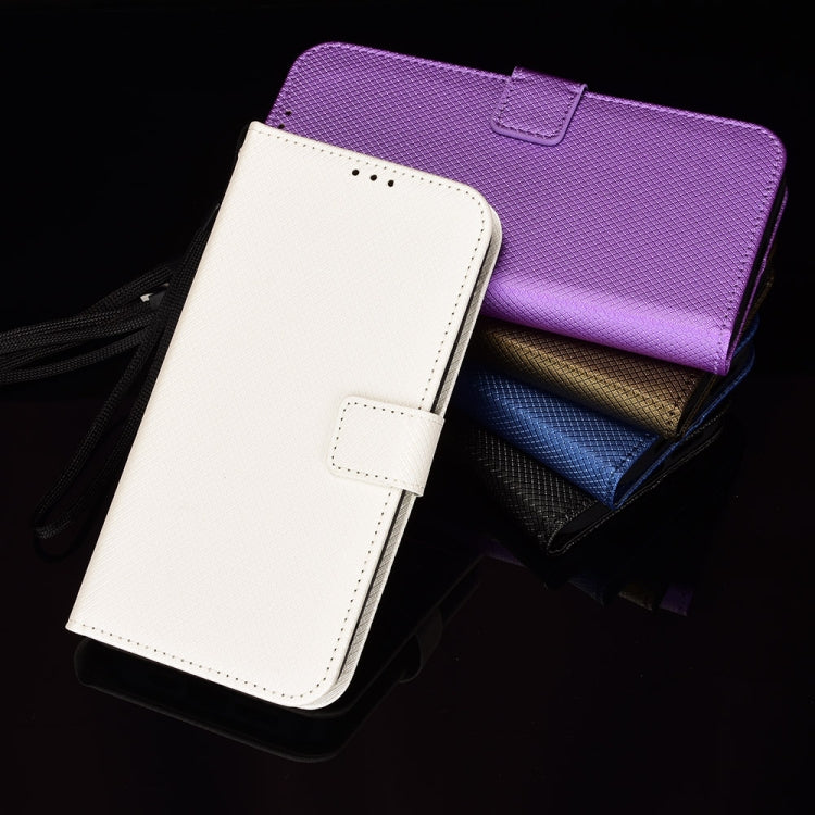 For Ulefone Armor X9 Diamond Texture Leather Phone Case(White) by buy2fix