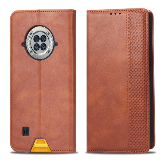 For Doogee S96 Pro Magnetic Buckle Retro Texture Leather Phone Case(Brown) by buy2fix