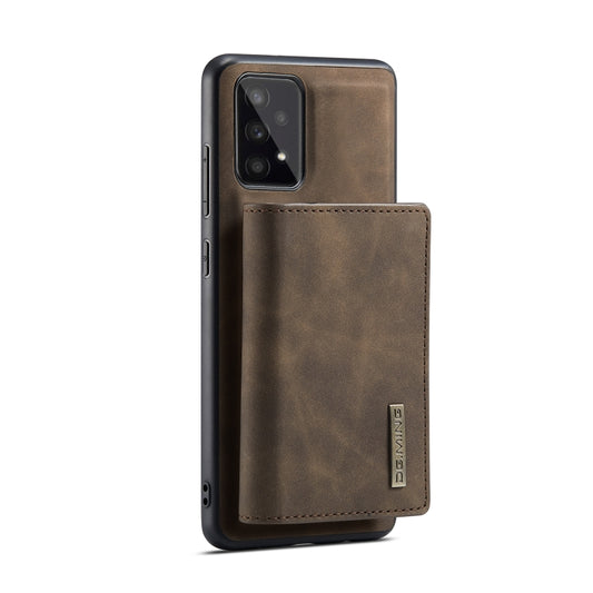 For Samsung Galaxy A53 5G DG.MING M1 Series 3-Fold Multi Card Wallet Phone Case(Coffee) by DG.MING