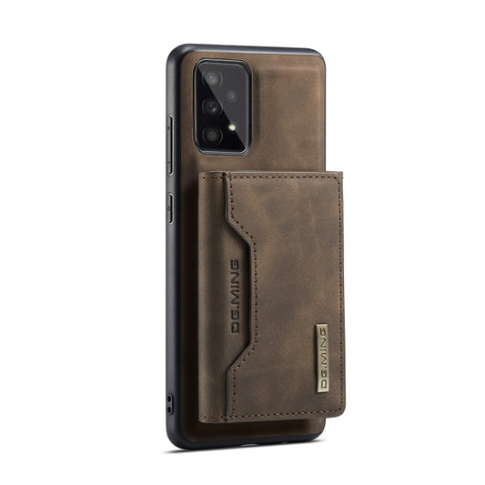 For Samsung Galaxy A53 5G DG.MING M2 Series 3-Fold Multi Card Bag Phone Case(Coffee) by DG.MING