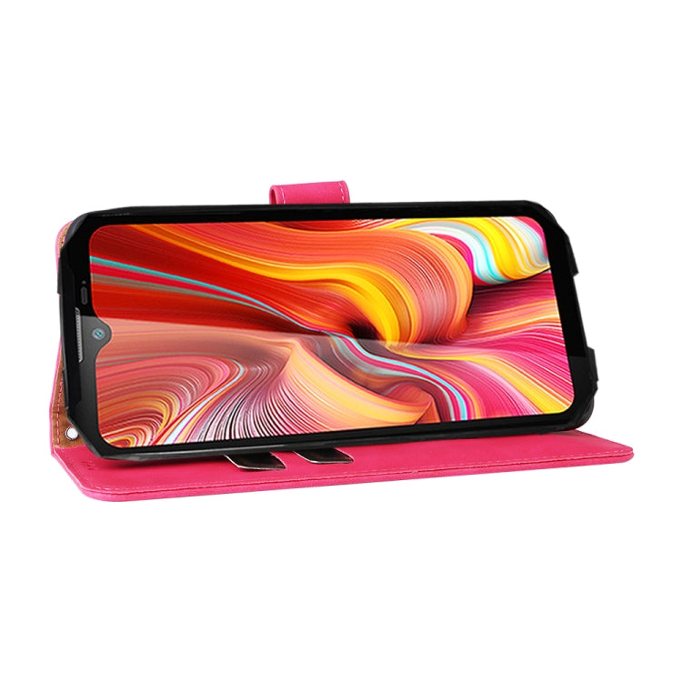 For DOOGEE S96 Pro Skin Feel Magnetic Buckle Calf Texture PU Phone Case(Rose Red) by buy2fix