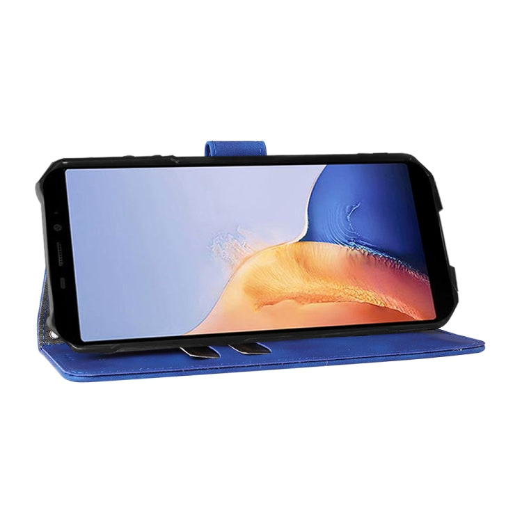 For Ulefone Armor X9 Skin Feel Magnetic Buckle Calf Texture PU Phone Case(Blue) by buy2fix