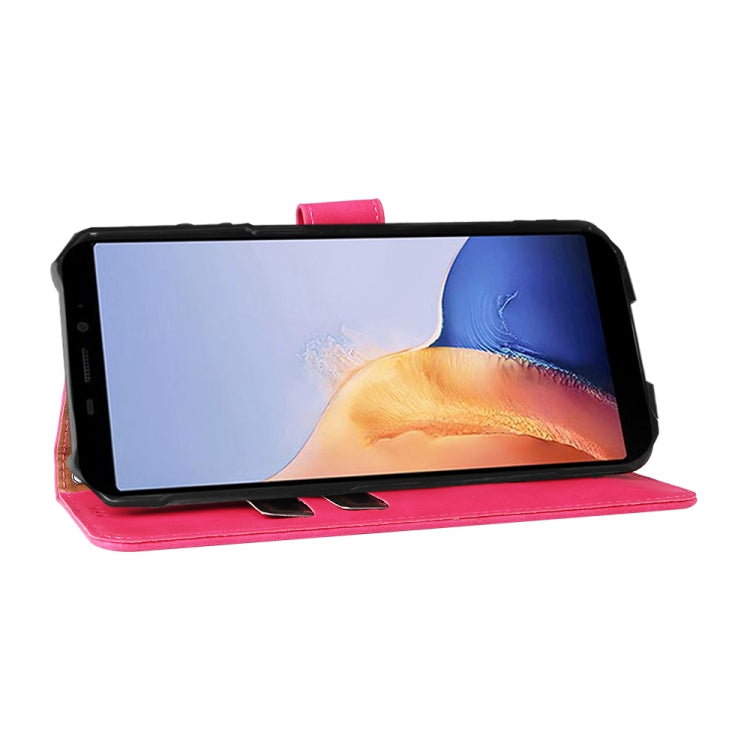 For Ulefone Armor X9 Skin Feel Magnetic Buckle Calf Texture PU Phone Case(Rose Red) by buy2fix
