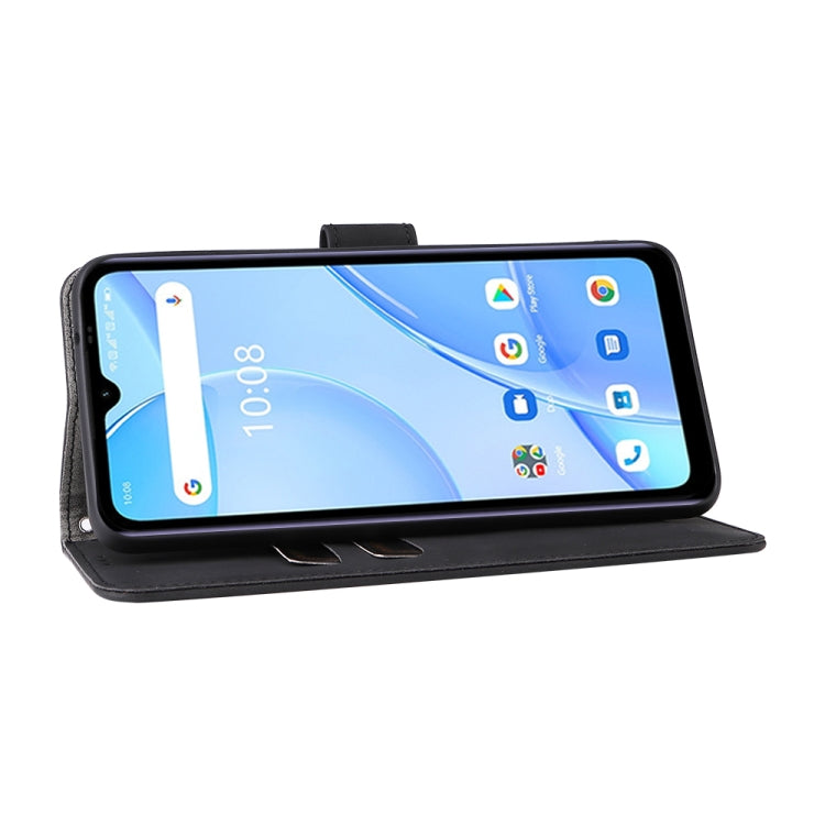 For Umidigi Power 5S Skin Feel Magnetic Buckle Calf Texture PU Phone Case(Black) by buy2fix