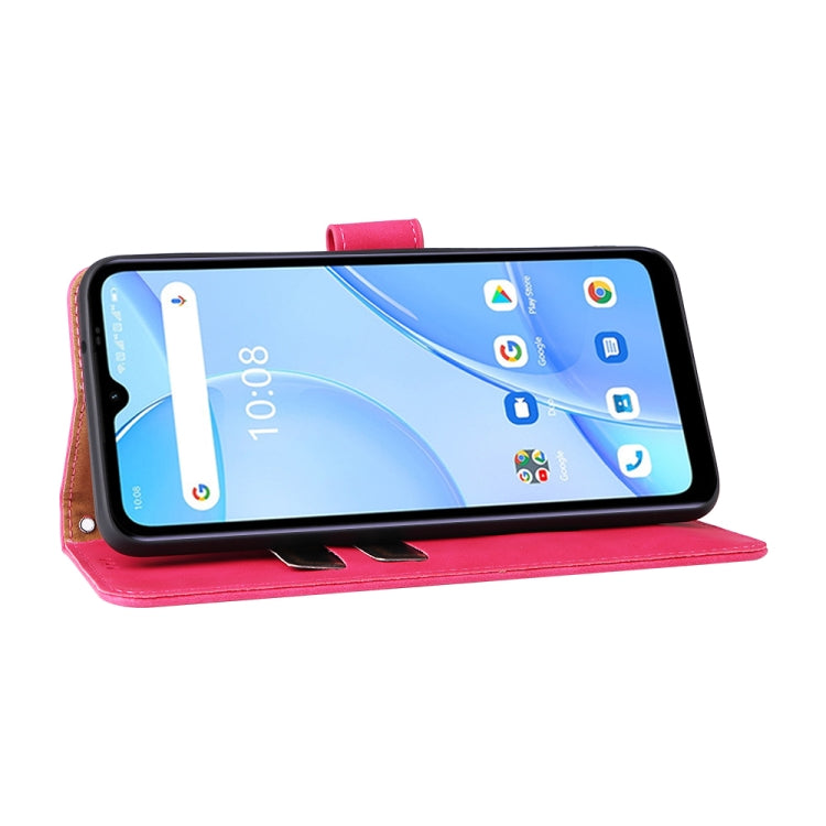 For Umidigi Power 5S Skin Feel Magnetic Buckle Calf Texture PU Phone Case(Rose Red) by buy2fix