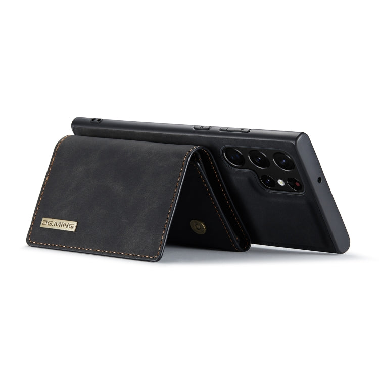 For Samsung Galaxy S22 Ultra 5G DG.MING M1 Series 3-Fold Multi Card Wallet Phone Case(Black) by DG.MING