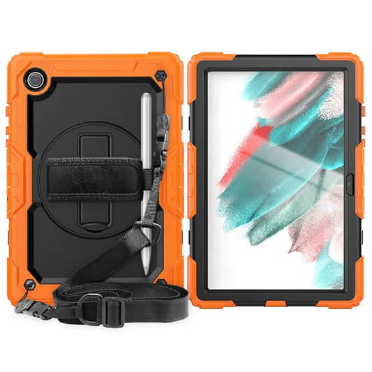 For Samsung Galaxy Tab A8 10.5 2021 X200 / X205 Silicone + PC Tablet Case(Black + Orange) - Other Galaxy Tab PC by buy2fix | Online Shopping UK | buy2fix