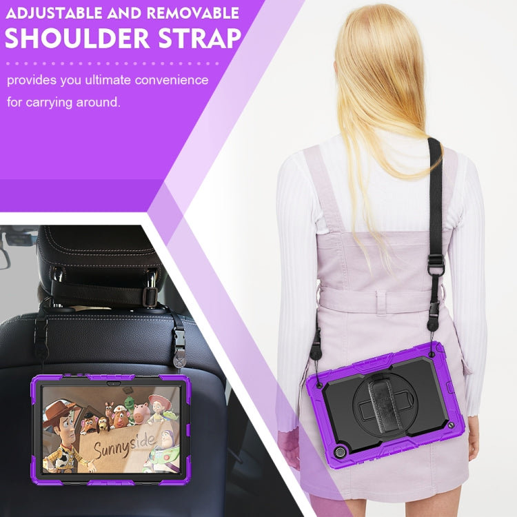 For Samsung Galaxy Tab A8 10.5 2021 X200 / X205 Silicone + PC Tablet Case(Black + Purple) - Other Galaxy Tab PC by buy2fix | Online Shopping UK | buy2fix