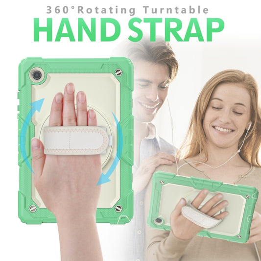 For Samsung Galaxy Tab A8 10.5 2021 X200 / X205 Silicone + PC Tablet Case(Beige + Light Green) - Other Galaxy Tab PC by buy2fix | Online Shopping UK | buy2fix