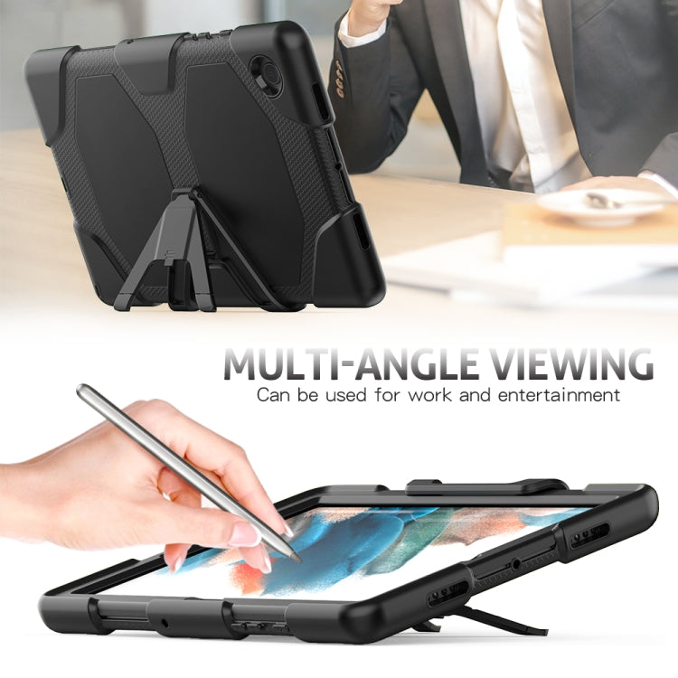 For Samsung Galaxy Tab A8 10.5 2021 X200 / X205 Colorful Silicon + PC Tablet Case(Black) - Other Galaxy Tab PC by buy2fix | Online Shopping UK | buy2fix