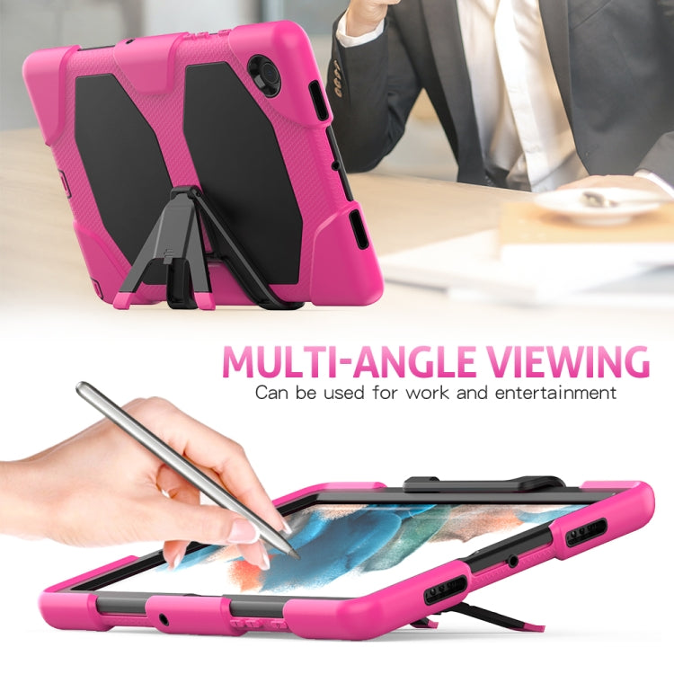 For Samsung Galaxy Tab A8 10.5 2021 X200 / X205 Colorful Silicon + PC Tablet Case(Rose Red) - Other Galaxy Tab PC by buy2fix | Online Shopping UK | buy2fix