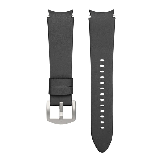 For Samsung Galaxy Watch4 40mm / 44mm Genuine Leather Watch Band(Black) by buy2fix