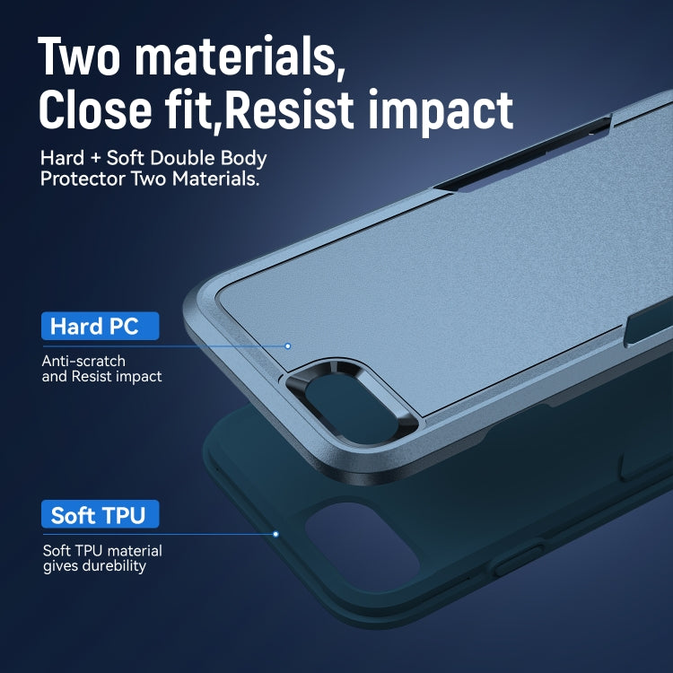 For iPhone SE 2022 / SE 2020 / 8 / 7 Pioneer Armor Heavy Duty PC + TPU Phone Case(Blue) by buy2fix