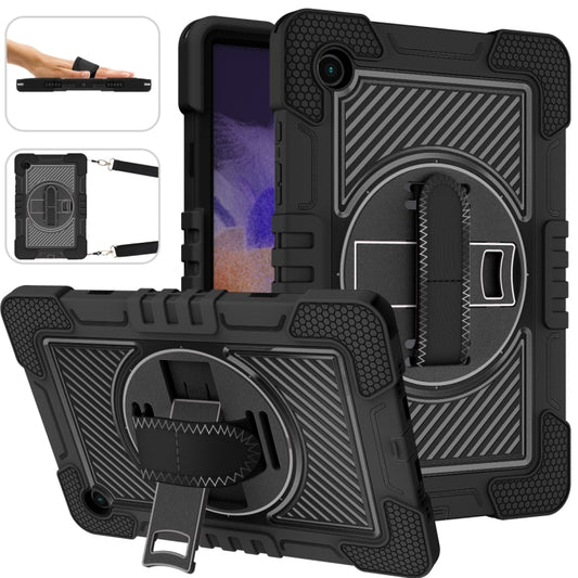 For Samsung Galaxy Tab A8 10.5 2021 360 Degree Rotation Contrast Color Silicone + PC Tablet Case(Black) - Other Galaxy Tab PC by buy2fix | Online Shopping UK | buy2fix