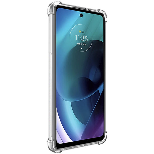 For Motorola Moto G71 5G imak All-inclusive Shockproof Airbag TPU Case with Screen Protector(Transparent) by imak