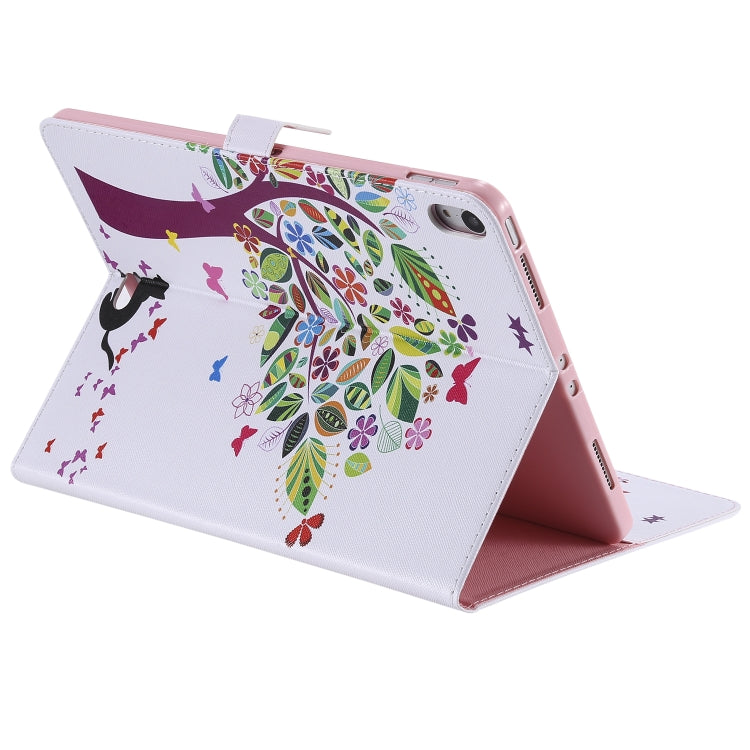 For iPad Pro 11 (2018) Colored Drawing Pattern Horizontal Flip PU Leather Case with Holder & Card Slots & Wallet(Cat and Tree) - iPad Pro 11 (2018) Cases by buy2fix | Online Shopping UK | buy2fix