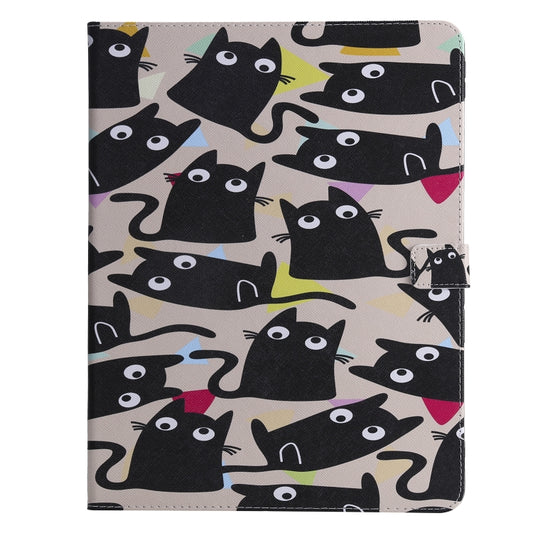 for iPad Pro 12.9 (2018) Colored Drawing Pattern Horizontal Flip PU Leather Case with Holder & Card Slots & Wallet (Little Cat) - iPad Pro 12.9 (2018) Cases by buy2fix | Online Shopping UK | buy2fix