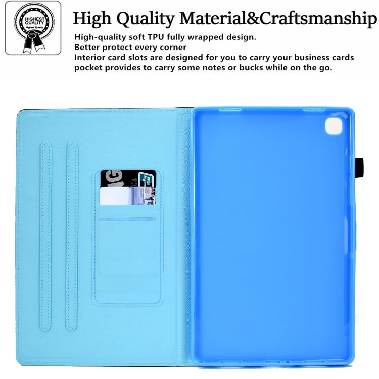 For Samsung Galaxy Tab A7 10.4 2020 T500 Sewing Pen Slot Leather Tablet Case(Wildebeest) by buy2fix