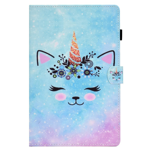 For Samsung Galaxy Tab S6 Lite T610 Sewing Pen Slot Leather Tablet Case(Wildebeest) by buy2fix