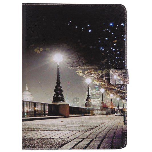 Colored Drawing Pattern Horizontal Flip PU Leather Case with Holder & Card Slots & Wallet & Sleep / Wake-up Function(Cityscape) - iPad 9.7 (2018) & (2017) Cases by buy2fix | Online Shopping UK | buy2fix
