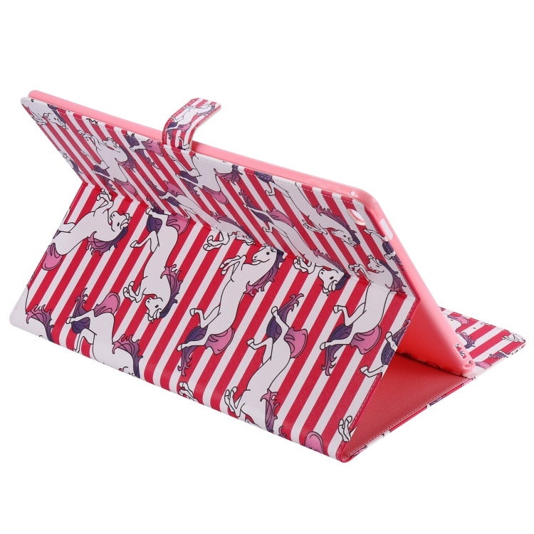 For iPad Pro 12.9 2018 Colored Drawing Pattern Horizontal Flip PU Leather Case with Holder & Card Slots & Wallet & Sleep / Wake-up Function(Horse) - More iPad Cases by buy2fix | Online Shopping UK | buy2fix