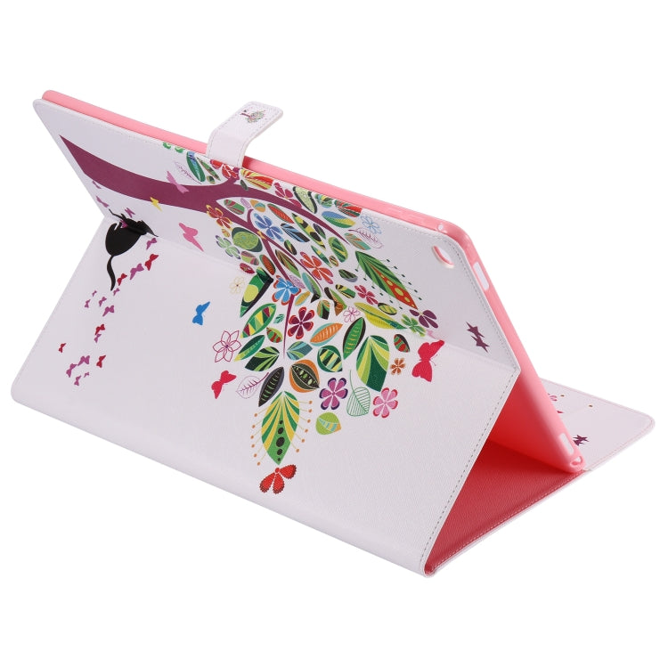 For iPad Pro 12.9 2018 Colored Drawing Pattern Horizontal Flip PU Leather Case with Holder & Card Slots & Wallet & Sleep / Wake-up Function(Cat and Tree) - More iPad Cases by buy2fix | Online Shopping UK | buy2fix