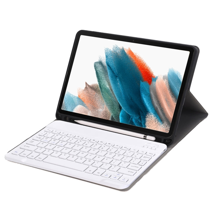 A08B Bluetooth Keyboard Leather Case with Holder & TPU Pen Slot For Samsung Galaxy Tab A8 10.5 2021 SM-X205 / SM-X200(Rose Gold) by buy2fix