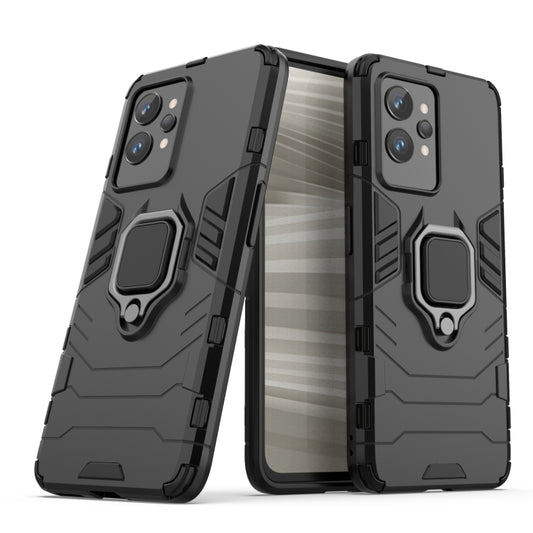 For OPPO Realme GT2 Pro Shockproof PC + TPU Holder Phone Case(Black) by buy2fix