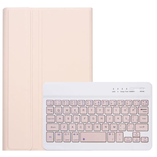 A220 Candy Color TPU Detachable Bluetooth Keyboard Leather Case with Bracket For Samsung Galaxy Tab A7 Lite 8.7 T220 / T225(Pink) by buy2fix