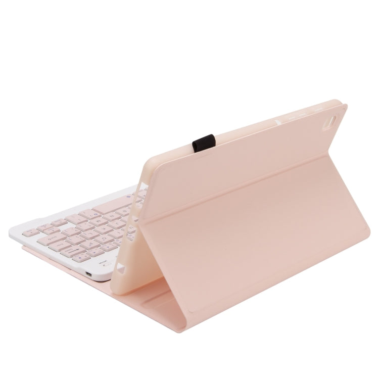 A220 Candy Color TPU Detachable Bluetooth Keyboard Leather Case with Bracket For Samsung Galaxy Tab A7 Lite 8.7 T220 / T225(Pink) by buy2fix