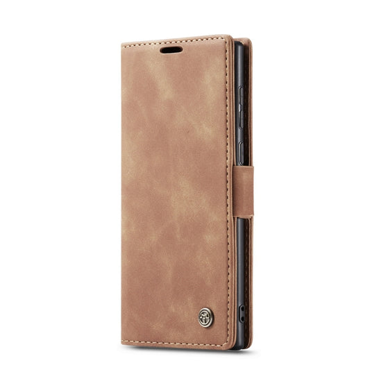 For Samsung Galaxy S22 Ultra 5G CaseMe 013 Multifunctional Leather Phone Case(Brown) by CaseMe