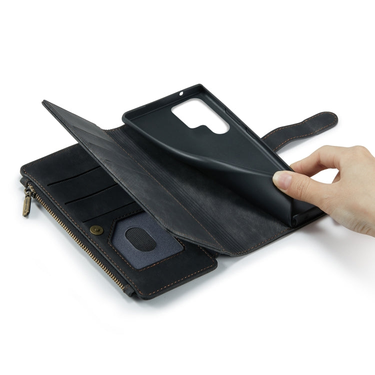 For Samsung Galaxy S22 Ultra 5G CaseMe C30 Multifunctional Phone Leather Case with Holder & Card Slot & Wallet(Black) - Galaxy S22 Ultra 5G Cases by CaseMe | Online Shopping UK | buy2fix
