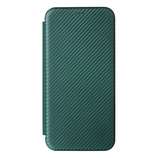 For Ulefone Note 13P Carbon Fiber Texture Horizontal Flip PU Phone Case(Green) by buy2fix