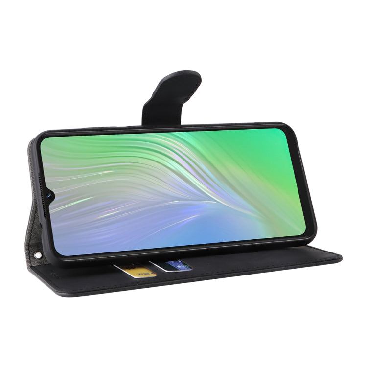 For Blackview A55 Skin Feel Magnetic Buckle Leather Phone Case(Black) by buy2fix