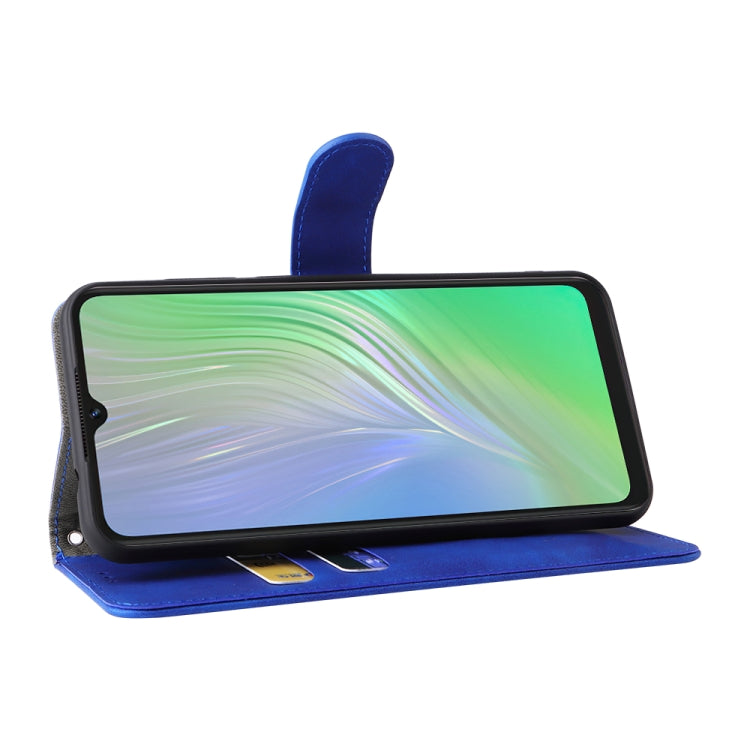 For Blackview A55 Skin Feel Magnetic Buckle Leather Phone Case(Blue) by buy2fix