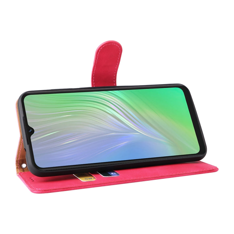 For Blackview A55 Skin Feel Magnetic Buckle Leather Phone Case(Rose Red) by buy2fix