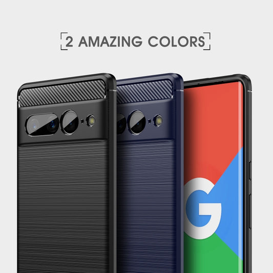 For Google Pixel 7 Pro 5G Brushed Texture Carbon Fiber TPU Phone Case(Black) by buy2fix